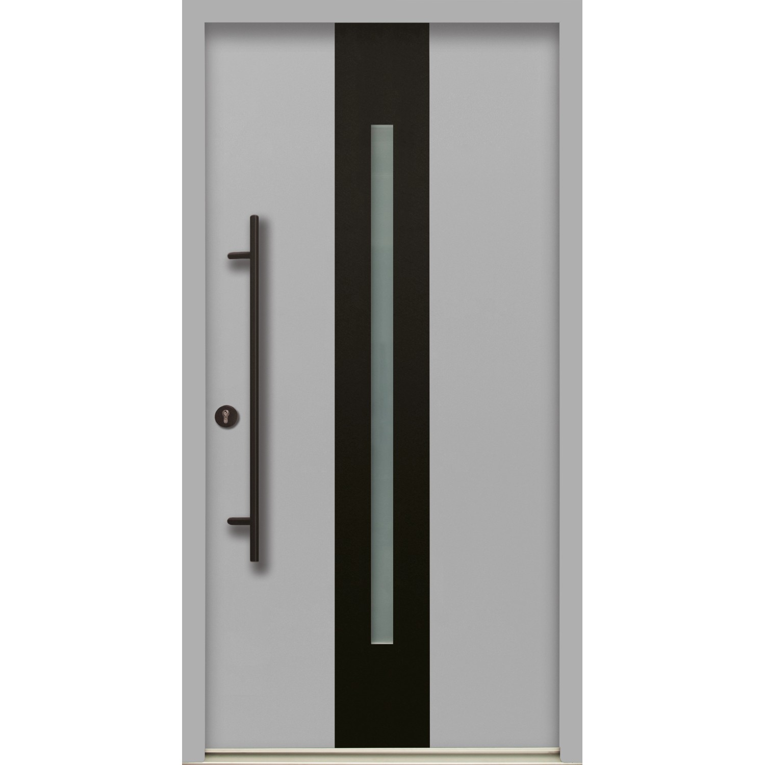 Splendoor Haustür ThermoSpace Prime Dublin Grau 210 cm x 100 cm Anschlag L günstig online kaufen