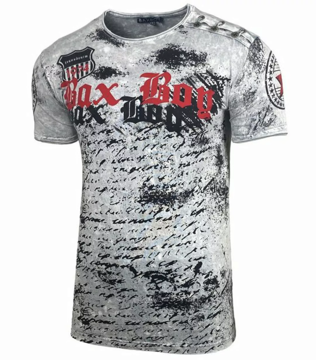 Baxboy T-Shirt Baxboy Batik style Herren T-Shirt mit Front Logo Print günstig online kaufen