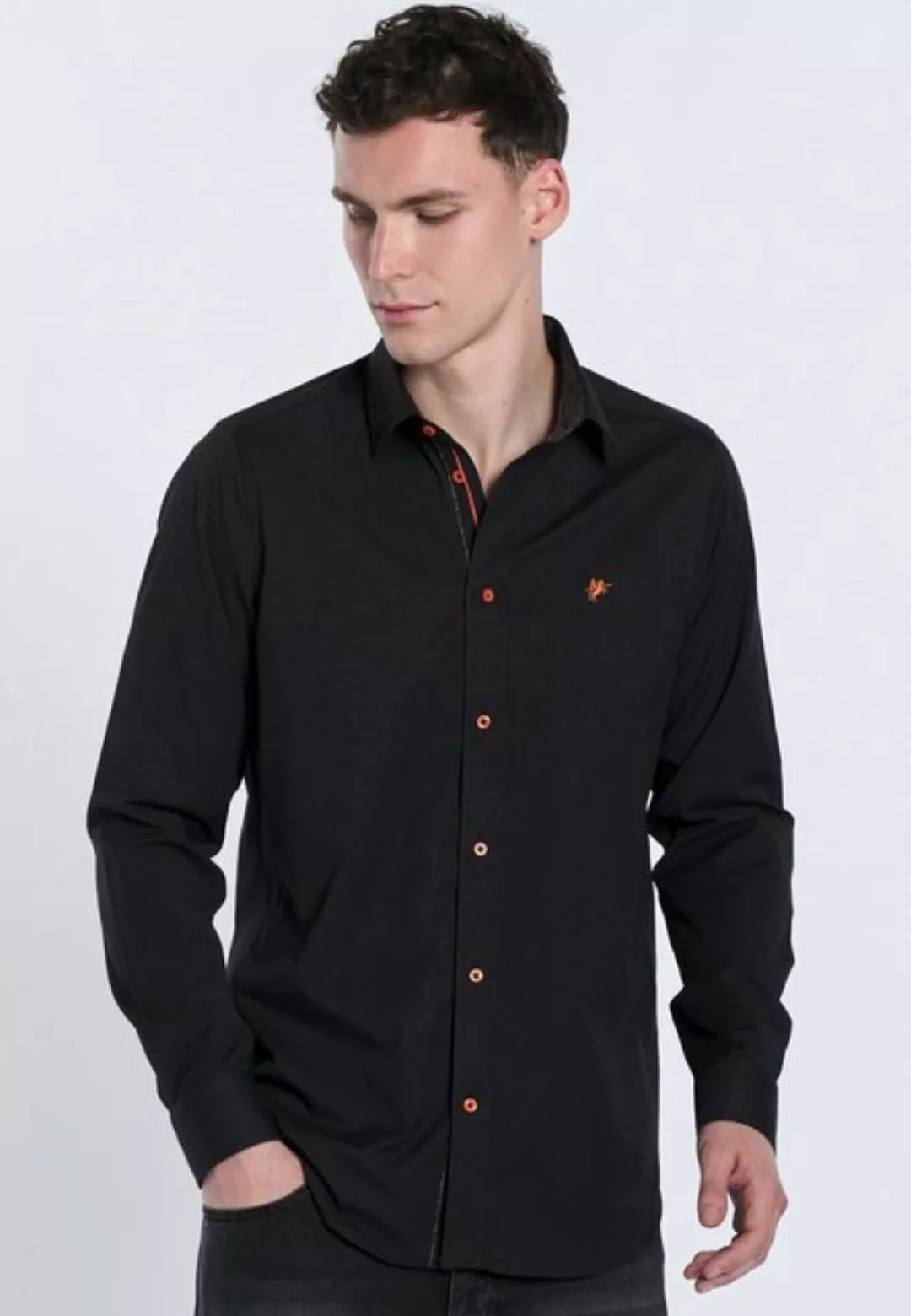 DENIM CULTURE Langarmhemd GIANFRANCO (1-tlg) günstig online kaufen