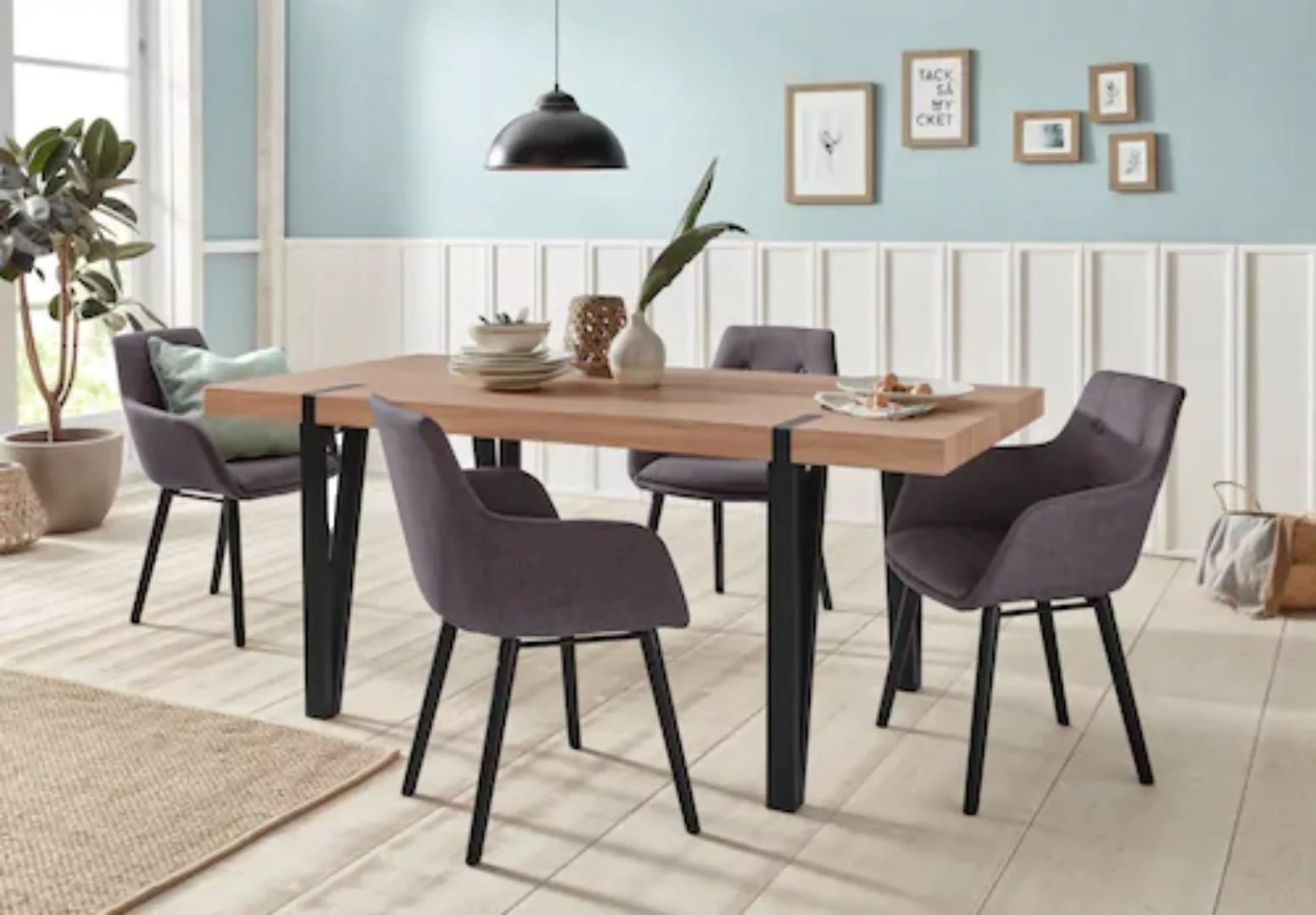 Home affaire Essgruppe »Sanchez und Bradford«, (Set, 5 tlg.), mit Tisch, Br günstig online kaufen