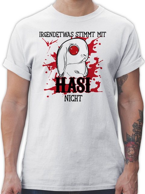 T-Shirt Irgendetwas stimmt mit Hasi nicht - Ostergeschenke - Herren Premium günstig online kaufen