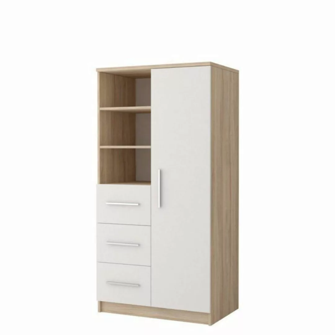 MOEBLO Kleiderschrank Marsala 3SD 05 (mit Schubladen Regal, Vitrine Kleider günstig online kaufen