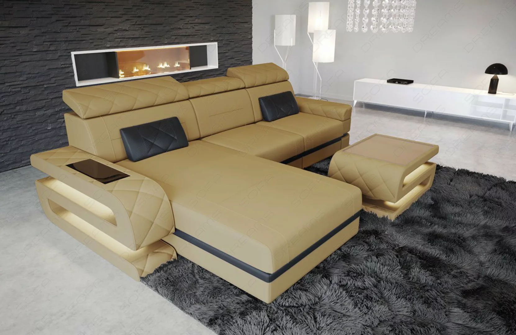 Sofa Dreams Ecksofa Polster Stoffsofa Couch Bologna L Form Stoff Sofa, Mikr günstig online kaufen