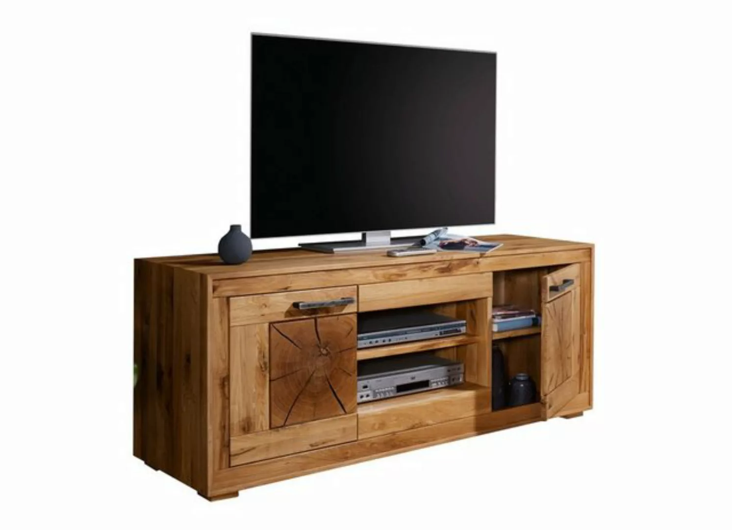 möbelando TV-Schrank WZ-0315 (BxHxT: 200x62,1x46 cm) aus Wildeiche in natur günstig online kaufen