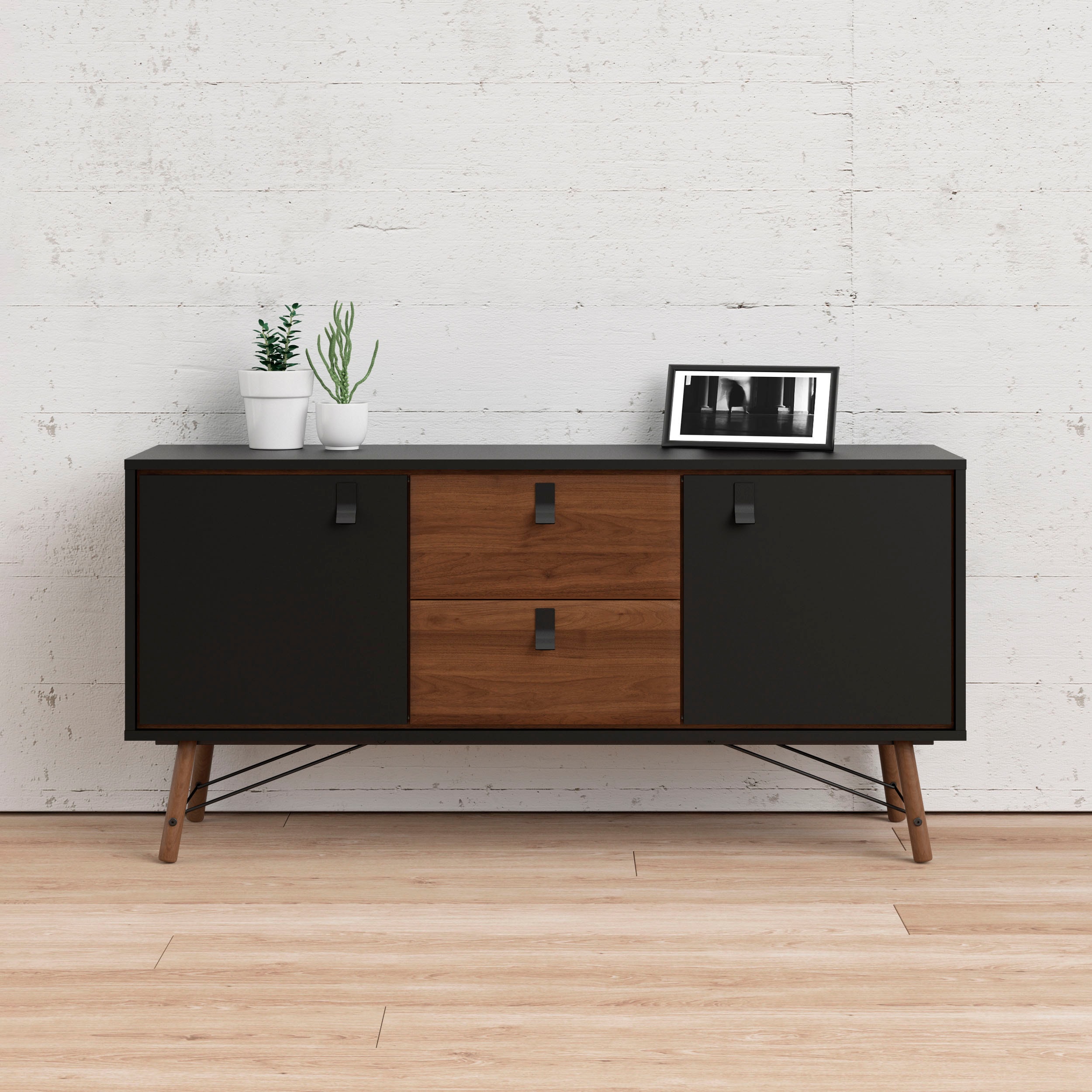 andas Sideboard "Ry Aufbewahrung, Schubladenschrank,", mit 2 Türen und 2 Sc günstig online kaufen