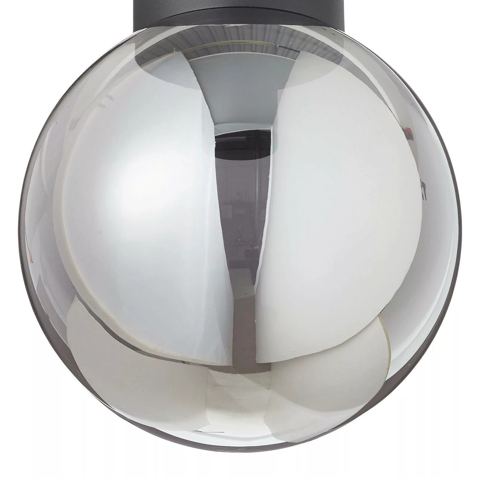 Deckenlampe Astro, Kugelglas, rauchgrau, Ø 25 cm günstig online kaufen