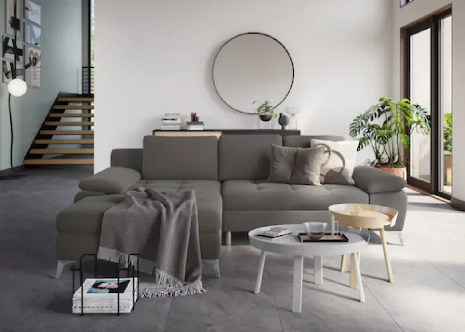 sit&more Ecksofa »Latigo L-Form«, mit Recamiere, wahlweise mit Bettfunktion günstig online kaufen