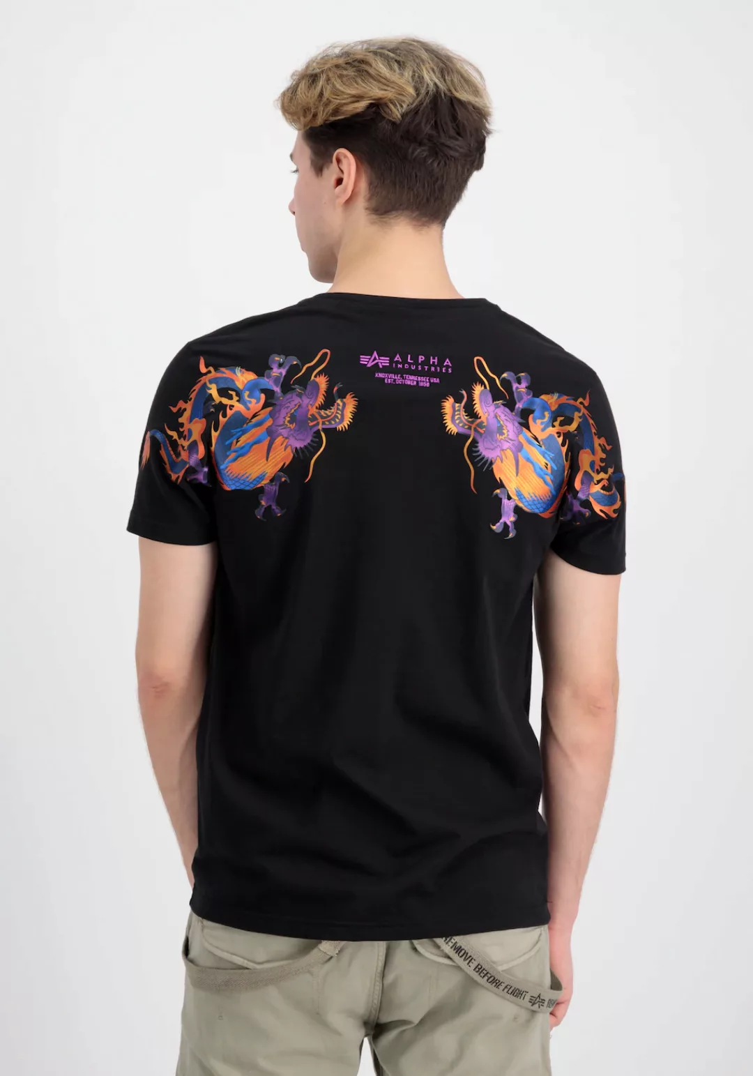 Alpha Industries T-Shirt - Shirt kurzarm - Drachen Motiv - Trend Dragon EMB günstig online kaufen