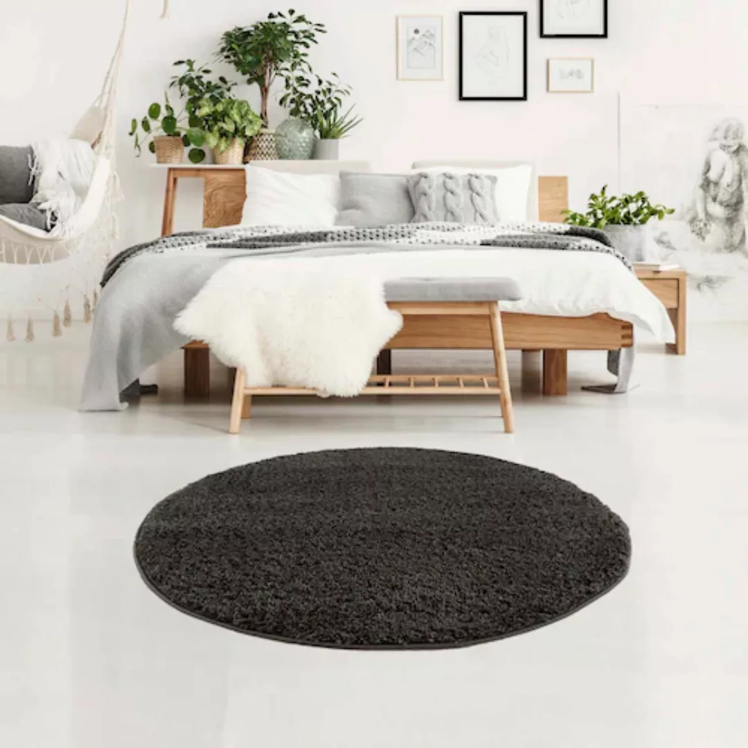 Carpet City Hochflor-Teppich »Pulpy 100«, rund, 30 mm Höhe, besonders weich günstig online kaufen