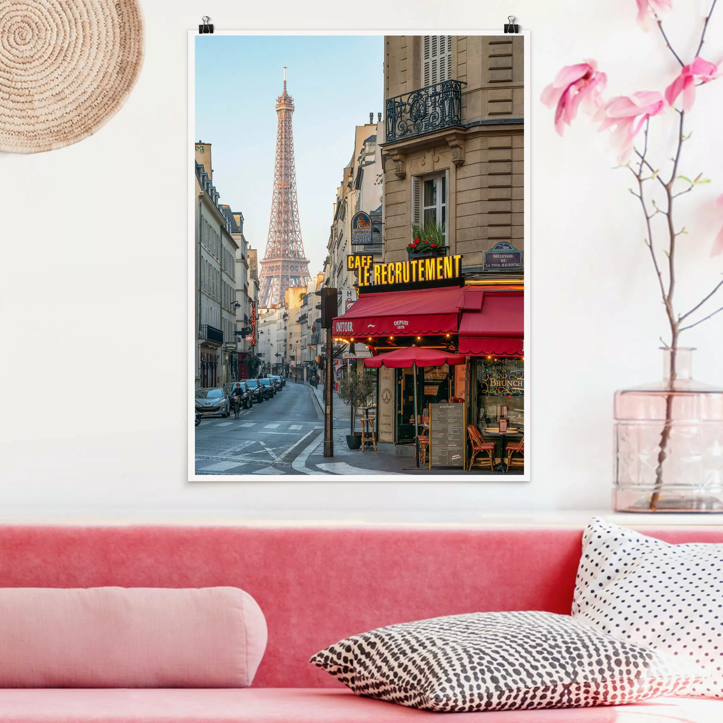 Poster Straße von Paris günstig online kaufen