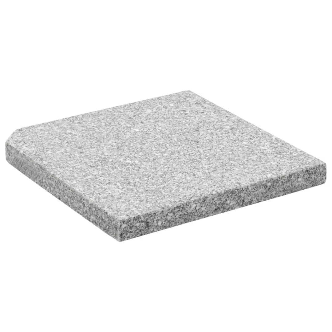 Sonnenschirm-gewichtsplatte Granit 25 Kg Quadratisch Grau günstig online kaufen