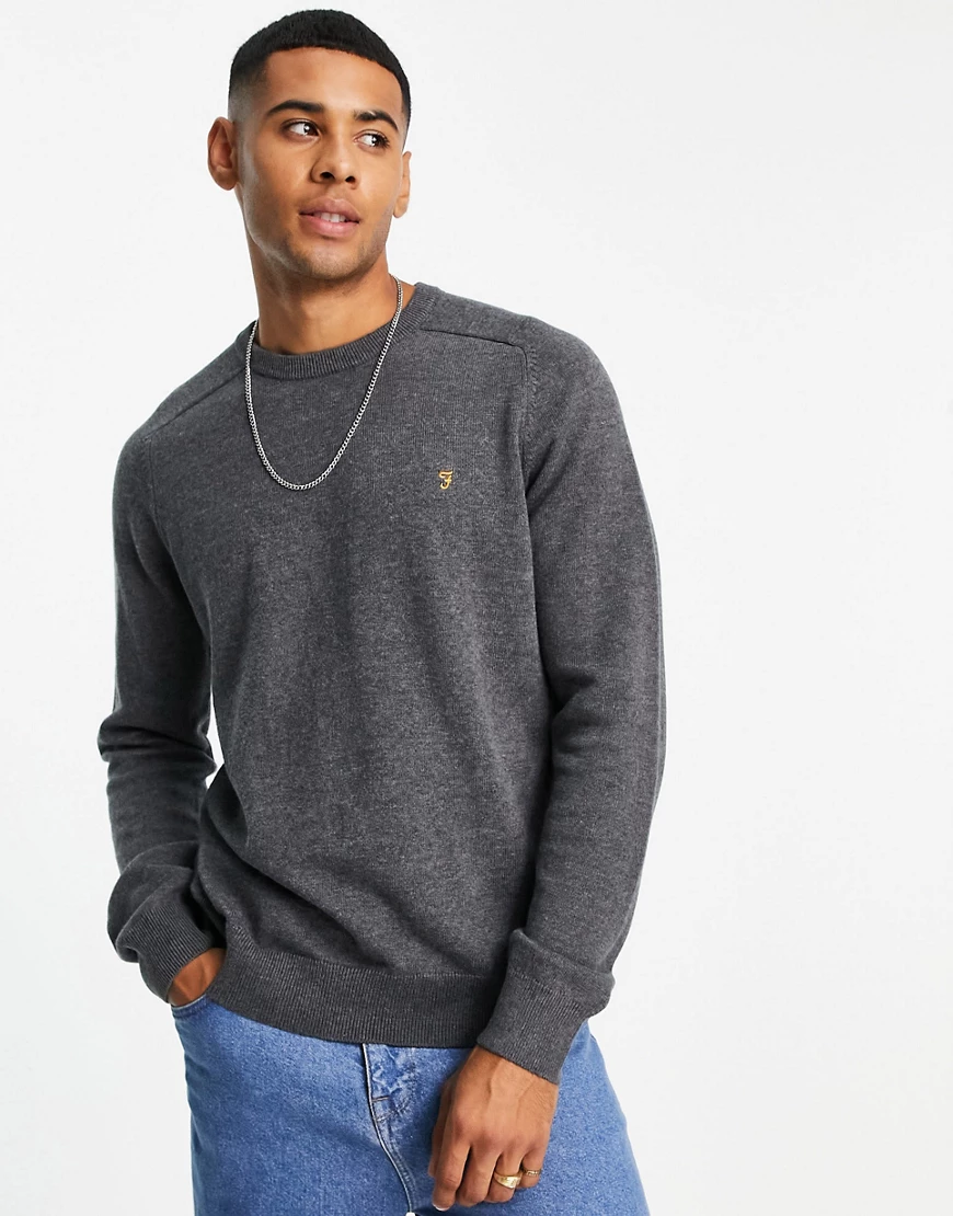 Farah – Addison – Pullover in Grau günstig online kaufen