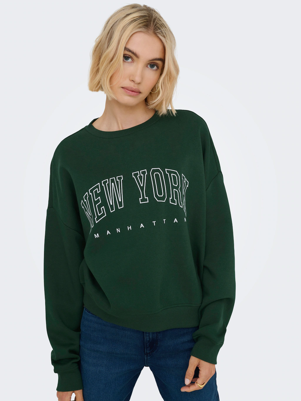 ONLY Sweatshirt "ONLSWEAT L/S CREW OVERSIZE STATE SWT" günstig online kaufen