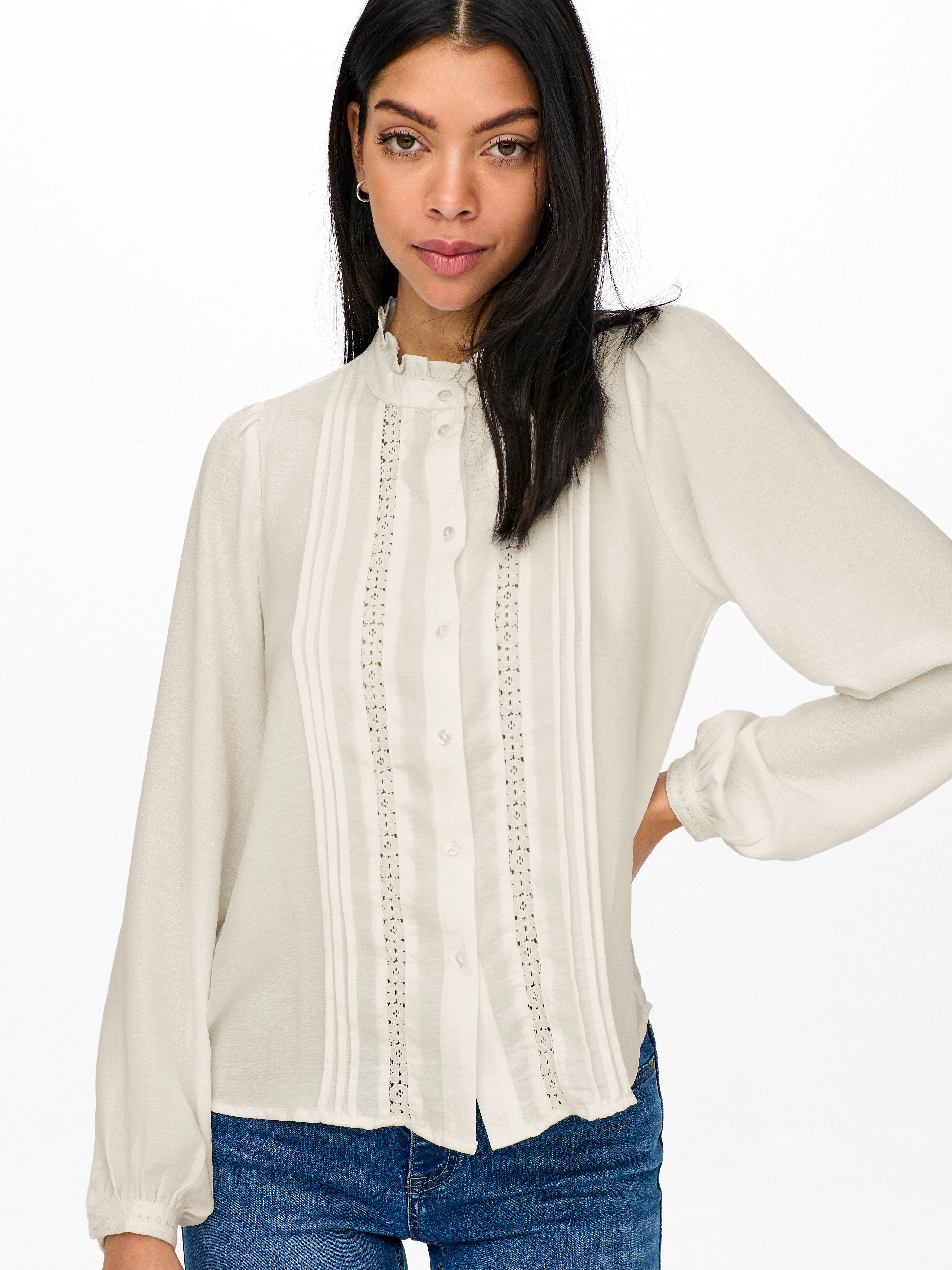 JDY Rüschenbluse JDYELLIS L/S LACE SHIRT günstig online kaufen