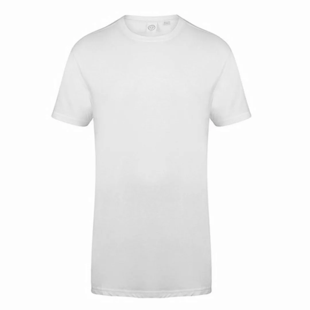 SF Men Rundhalsshirt Herren Longline T-Shirt With Dipped Hem / Single-Jerse günstig online kaufen