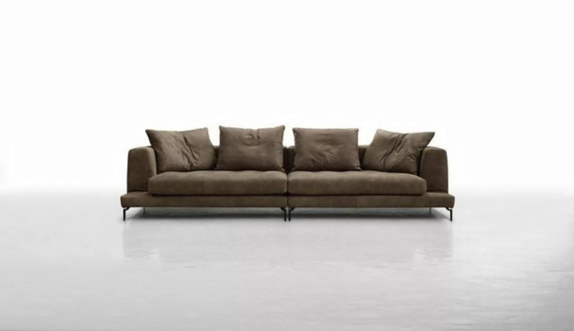 JVmoebel 4-Sitzer Sofa 4 Sitz Sofas Luxus Polster Ledersofa Luxus Couch Led günstig online kaufen
