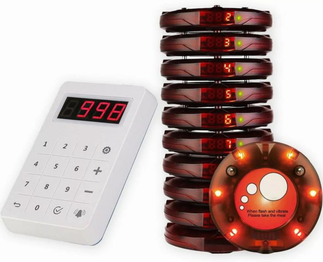 Retekess Funkgerät TD158 Pager-System, LED-Röhrenanzeige, 4 Anrufmodi, Rest günstig online kaufen