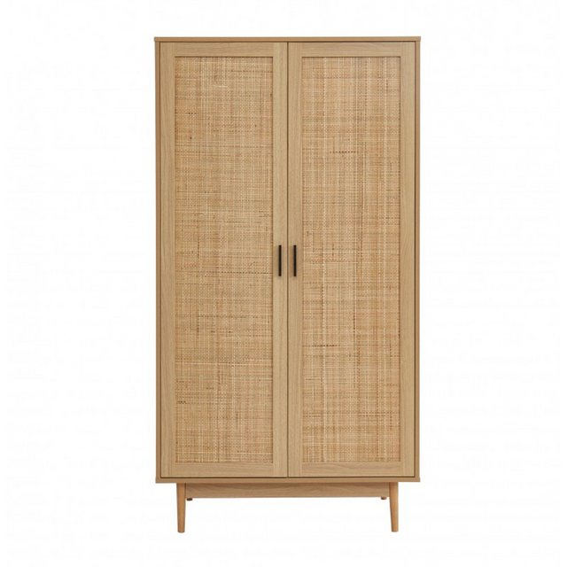 OUTLET-NORD Drehtürenschrank Amana BAÏTA Schrank helles Holz 90x57x170 cm D günstig online kaufen