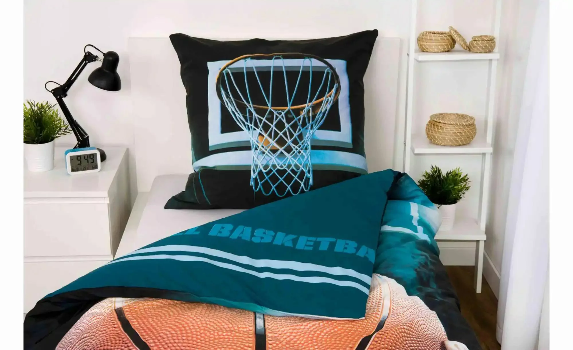 Bettwäsche-Set Basketball   ¦ mehrfarbig ¦ Maße (cm): B: 135 H: 1 Bettwaren günstig online kaufen