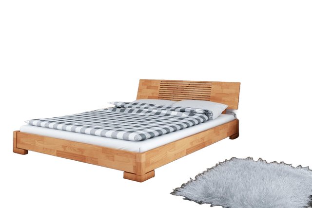 Natur24 Einzelbett Bett Bento 11 Kernbuche massiv 90x200 mit Holzkopfteil u günstig online kaufen