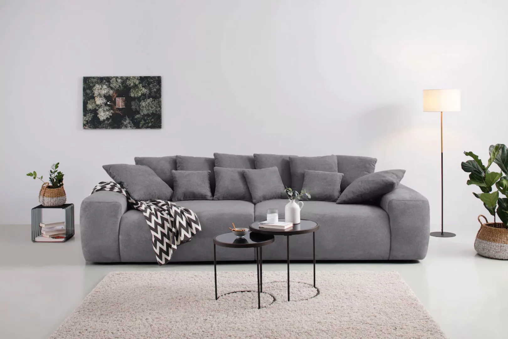 Home affaire Big-Sofa "Sundance II", Dauerschläfer mit Hygiene-Topper bis 1 günstig online kaufen