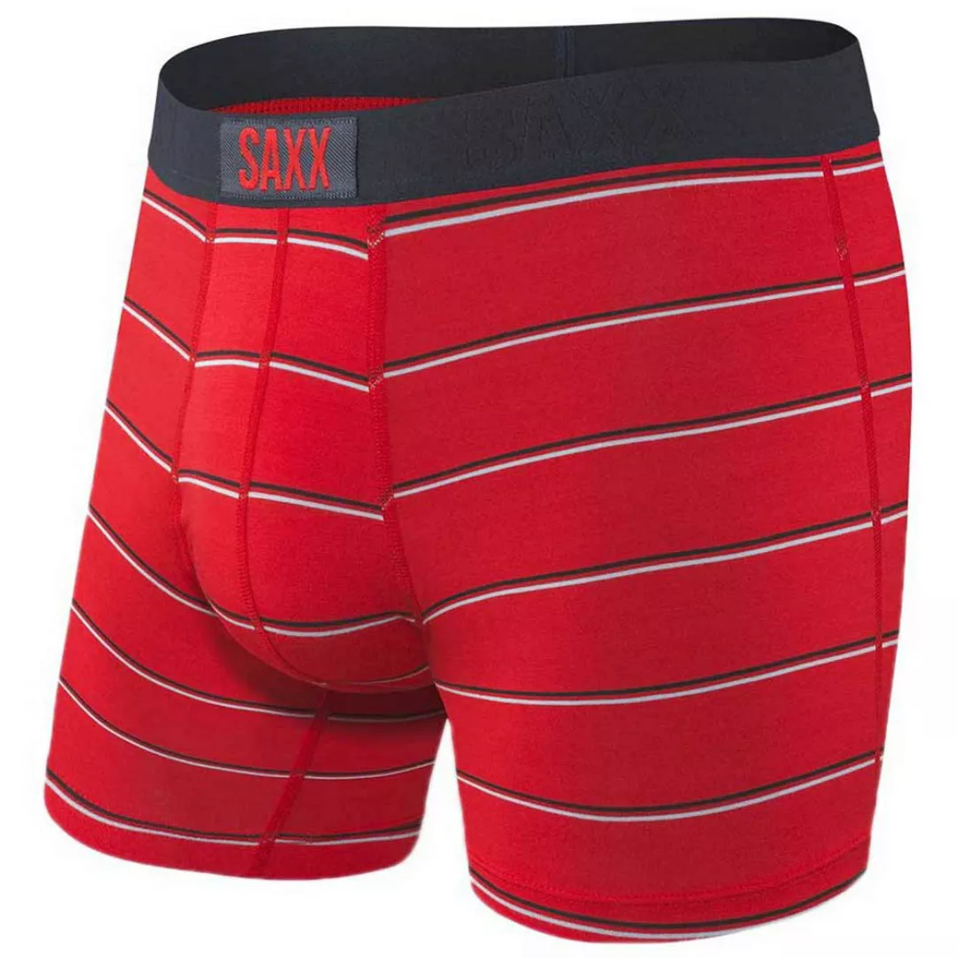 Saxx Underwear Vibe Boxer S Red Shallow Stripe günstig online kaufen