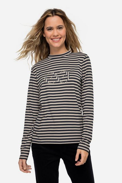 Laurasøn Longsleeve Ringelshirt Laurasøn Logoprint Rundhals Langarm günstig online kaufen