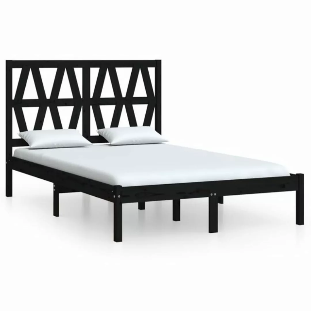 furnicato Bett Massivholzbett Schwarz Kiefer 120x190 cm günstig online kaufen