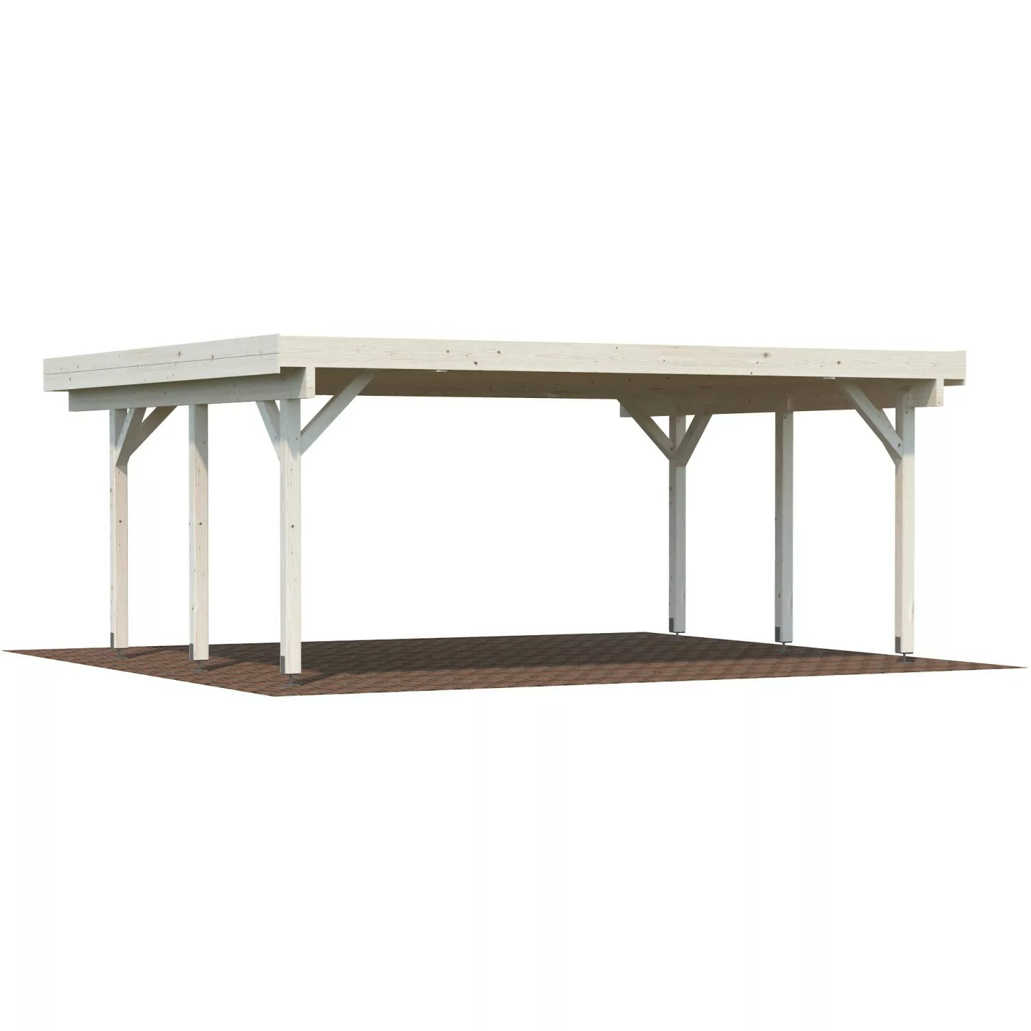 Palmako Doppelcarport Karl Klar tauchgrundiert 600 cm x 512 cm günstig online kaufen