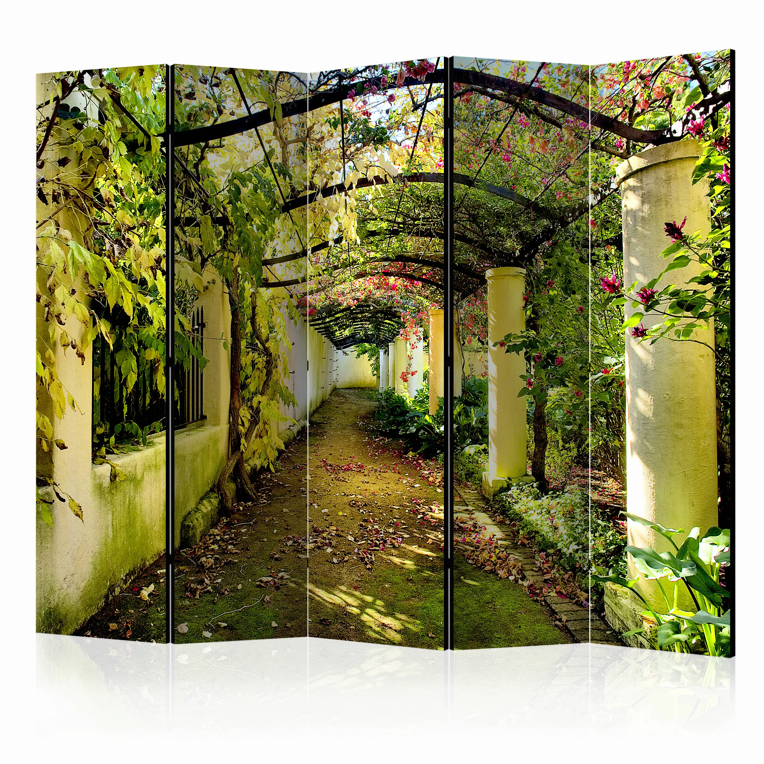 5-teiliges Paravent - Romantic Garden Ii [room Dividers] günstig online kaufen