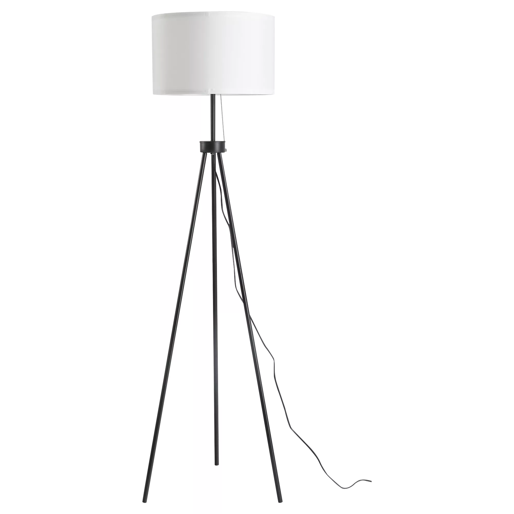 HOMCOM Stehlampe  Moderne Standleuchte E27, Stahl & Polyester, Schwarz & We günstig online kaufen