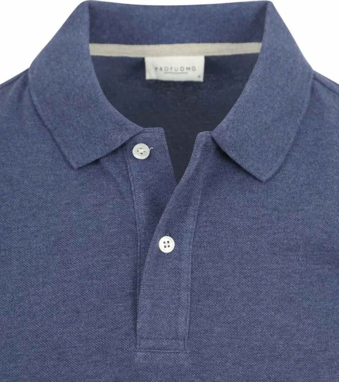 Profuomo Piqué Poloshirt Indigo - Größe M günstig online kaufen
