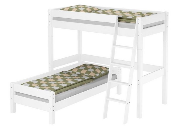 ERST-HOLZ Etagenbett Hochbett für Kinder mit Einzelbett 90x200 Stockbett Ki günstig online kaufen