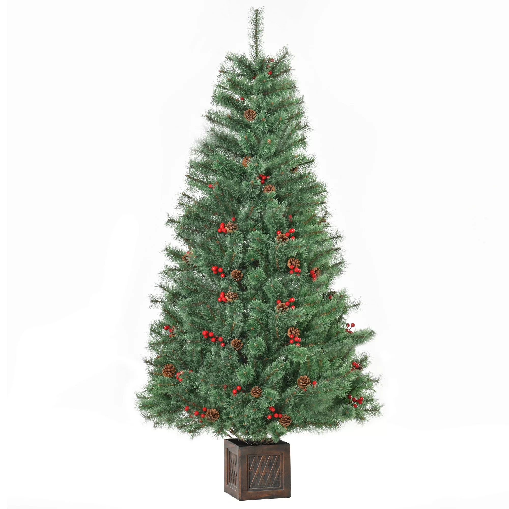 HOMCOM künstlicher Weihnachtsbaum 1,8 m Christbaum Tannenbaum mit Topf und günstig online kaufen
