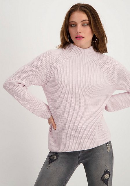 Monari Strickpullover Allover-Perlfangmuster, Lange Raglanärmel günstig online kaufen