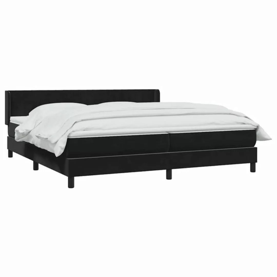 vidaXL Bett Boxspringbett mit Matratze Schwarz 180x210 cm Samt günstig online kaufen