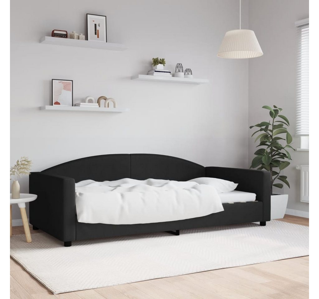 vidaXL Gästebett Tagesbett Schwarz 100x200 cm Stoff Gästebett Gästecouch Gä günstig online kaufen