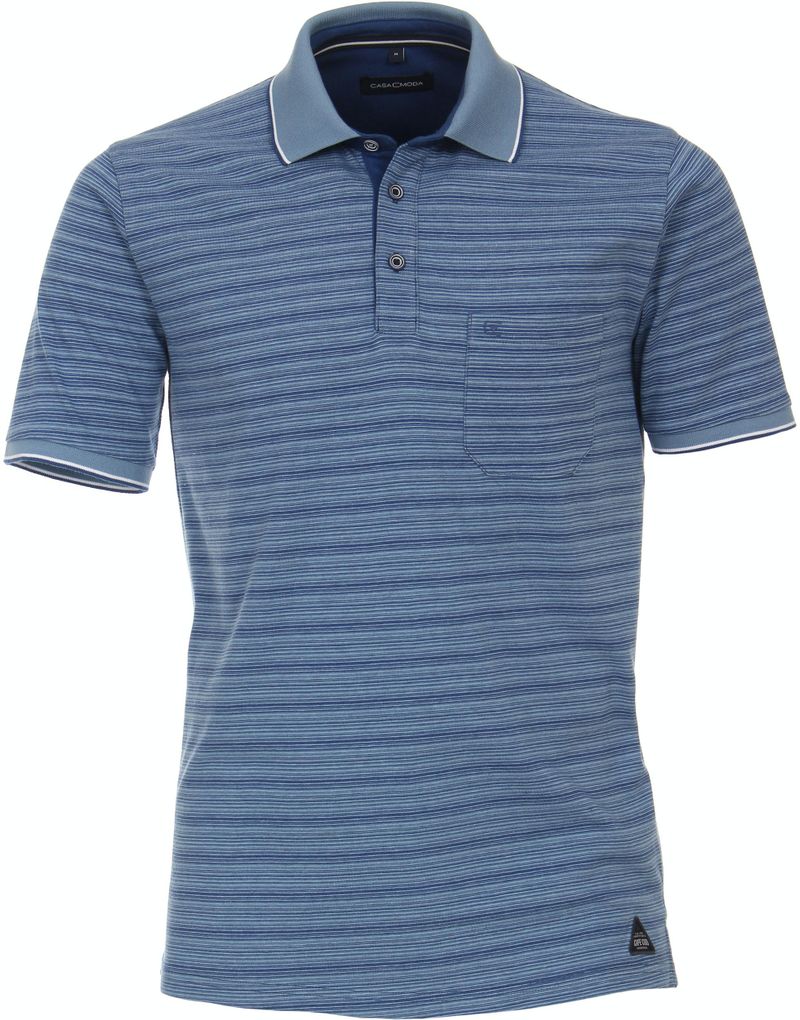 Casa Moda Poloshirt Blau Streifen - Größe L günstig online kaufen