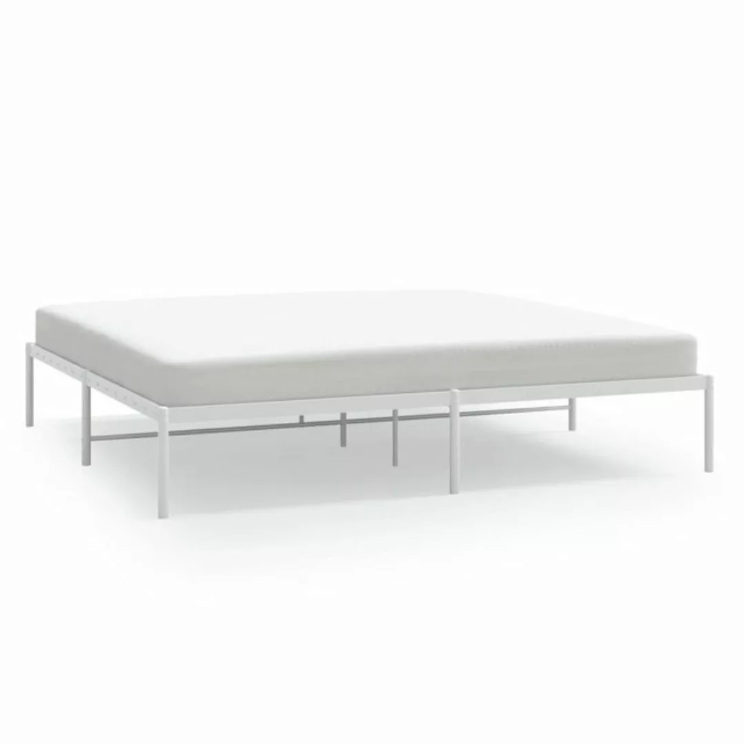 furnicato Bett Bettgestell Metall Weiß 193x203 cm günstig online kaufen