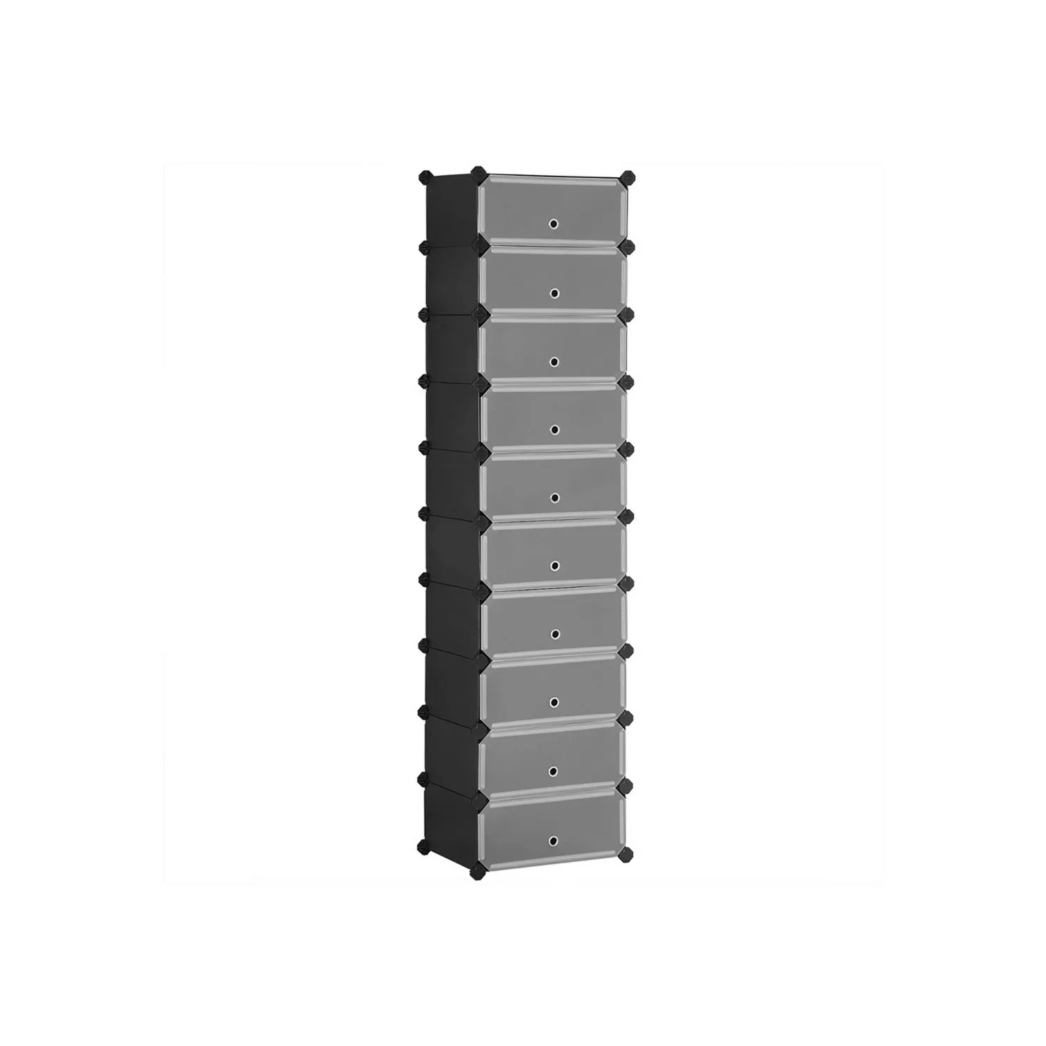 Songmics Regal 10 Ebenen 31 cm x 43 cm x 173 cm Schwarz günstig online kaufen