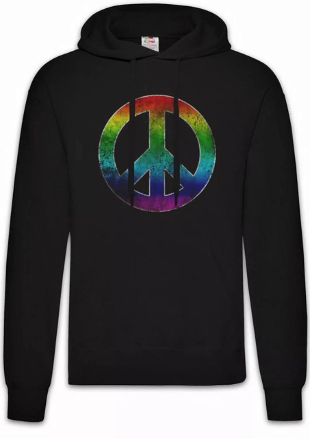 Urban Backwoods Hoodie Rainbow Peace Symbol Herren Hoodie Hippie Sign Logo günstig online kaufen