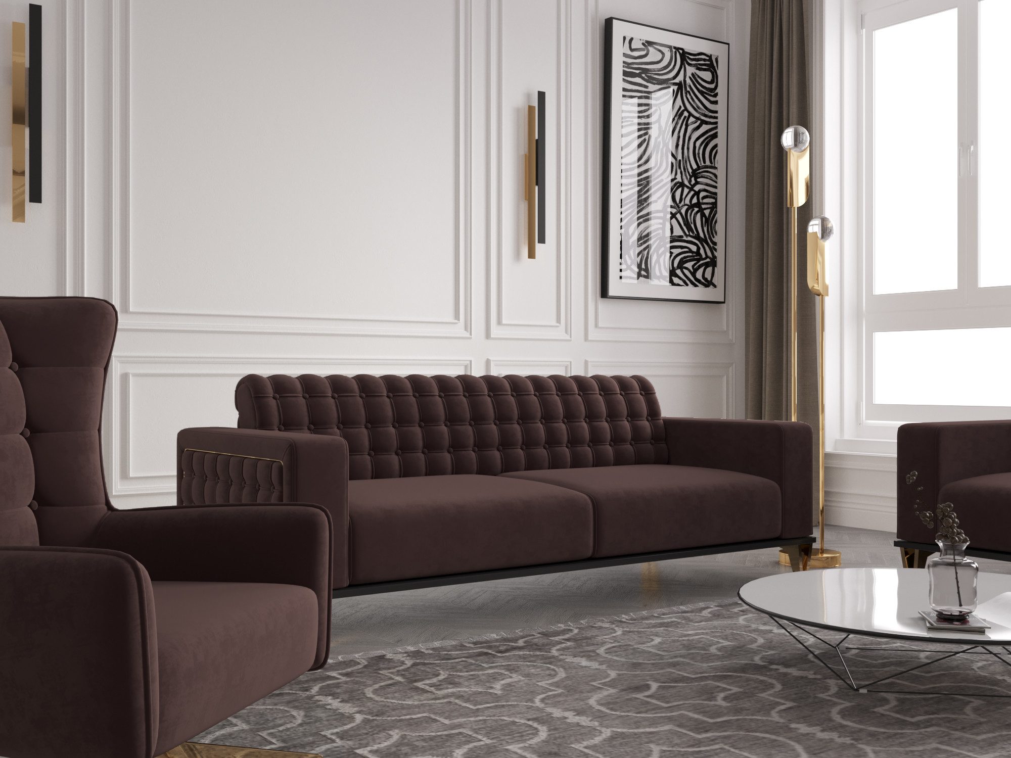 Möbeldreams Chesterfield-Sofa Sofa-Set Tina 3-2-1/3-3-1 / günstig online kaufen