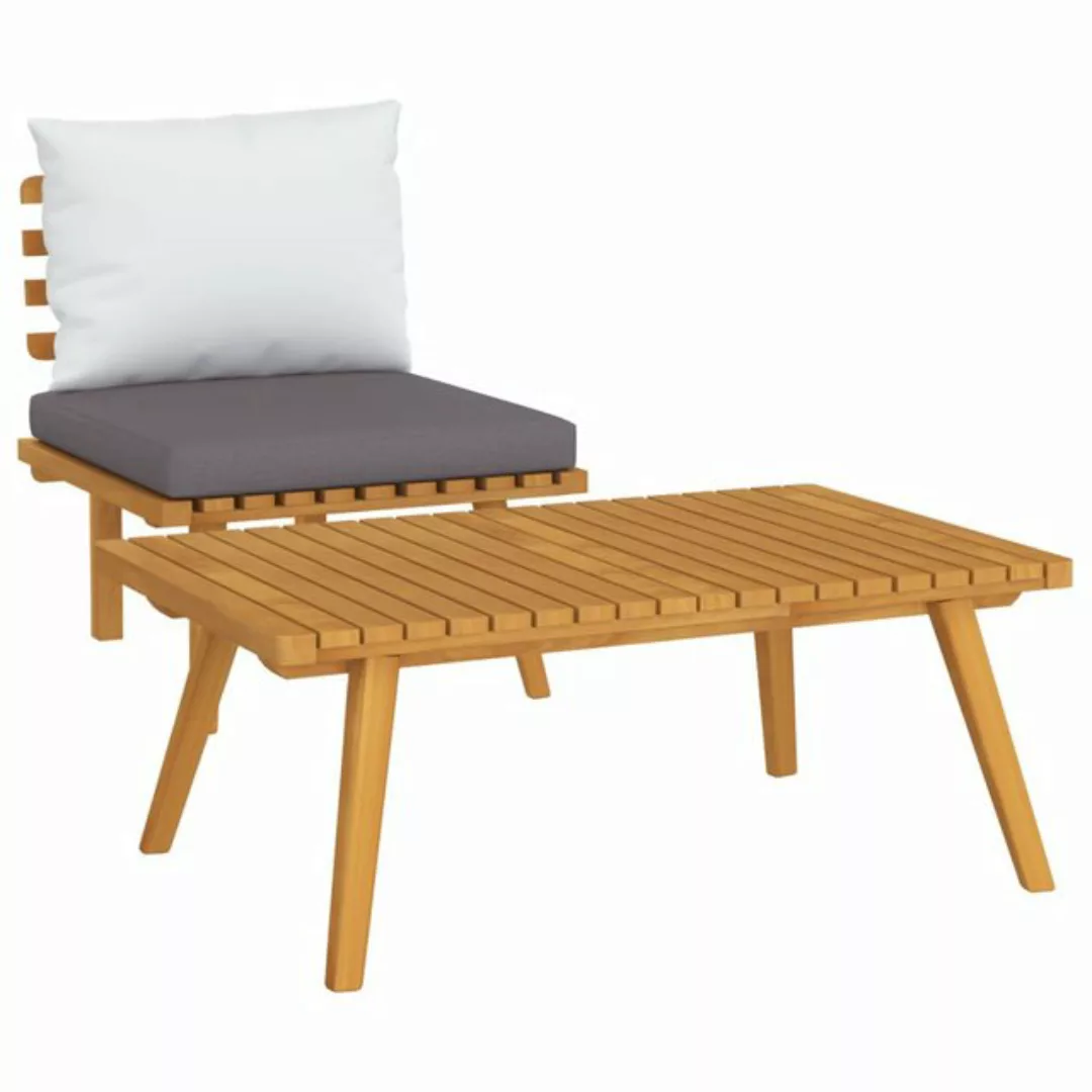 2-tlg. Garten-lounge-set Mit Kissen Massivholz Akazie günstig online kaufen