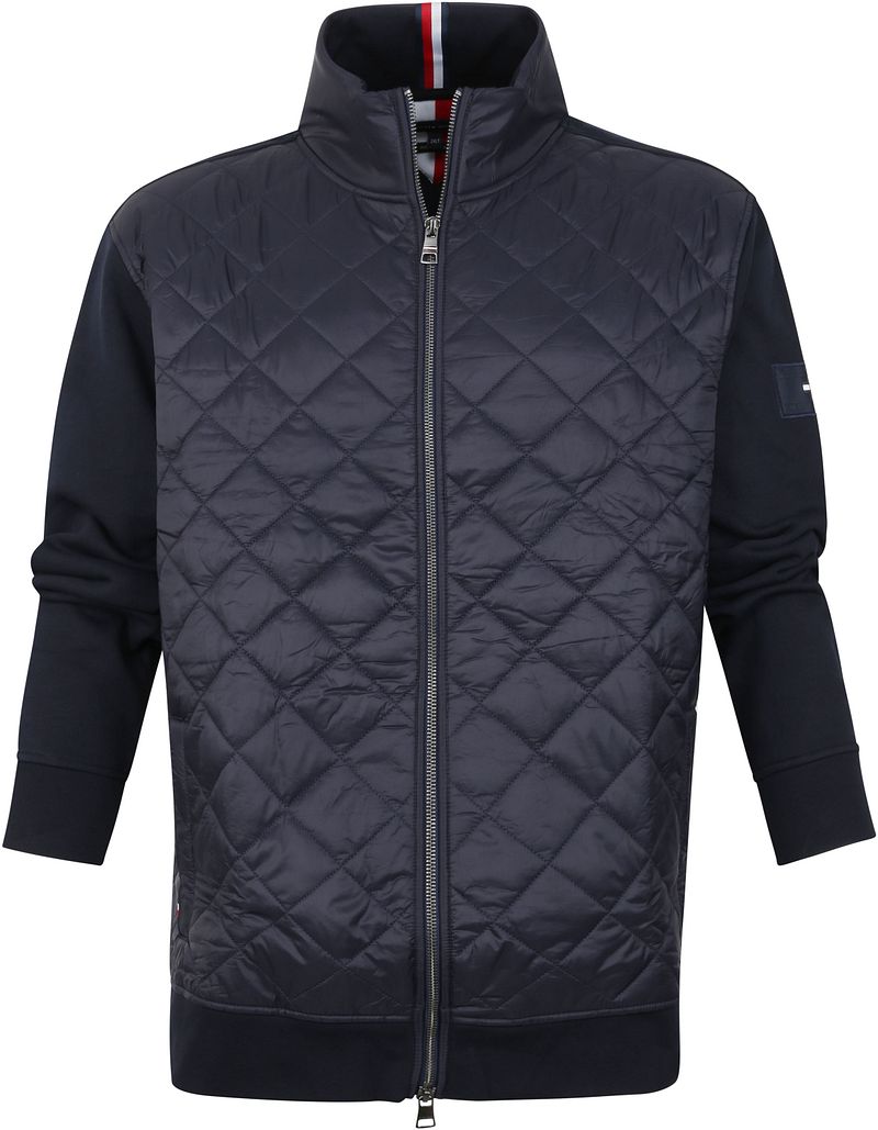 Tommy Hilfiger Plus Strickjacke Diamond Stand Dunkelblau - Größe 4XL günstig online kaufen