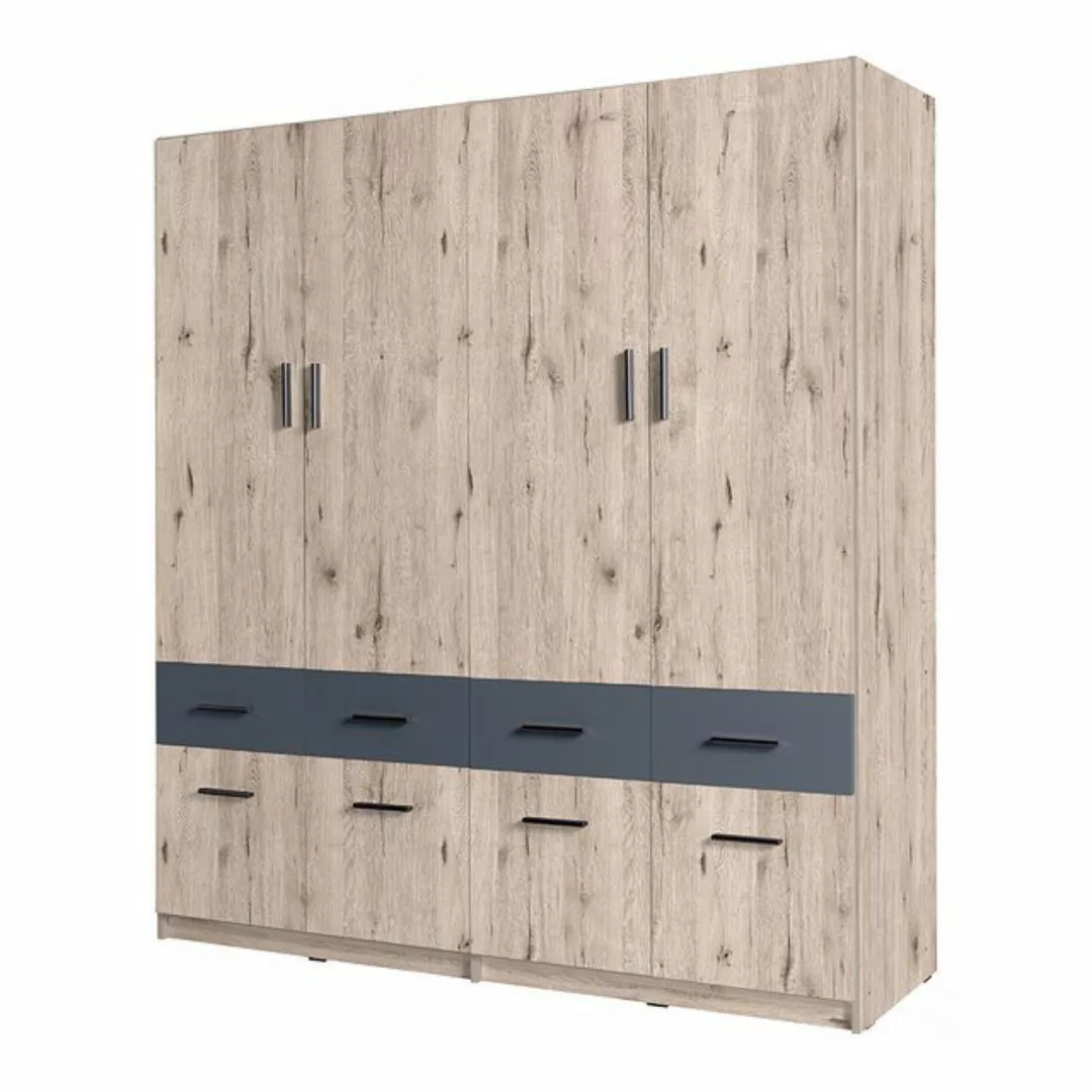 Lomadox Kleiderschrank SELAWIK-166 Drehtürenschrank, 4-türig, 181cm breit, günstig online kaufen