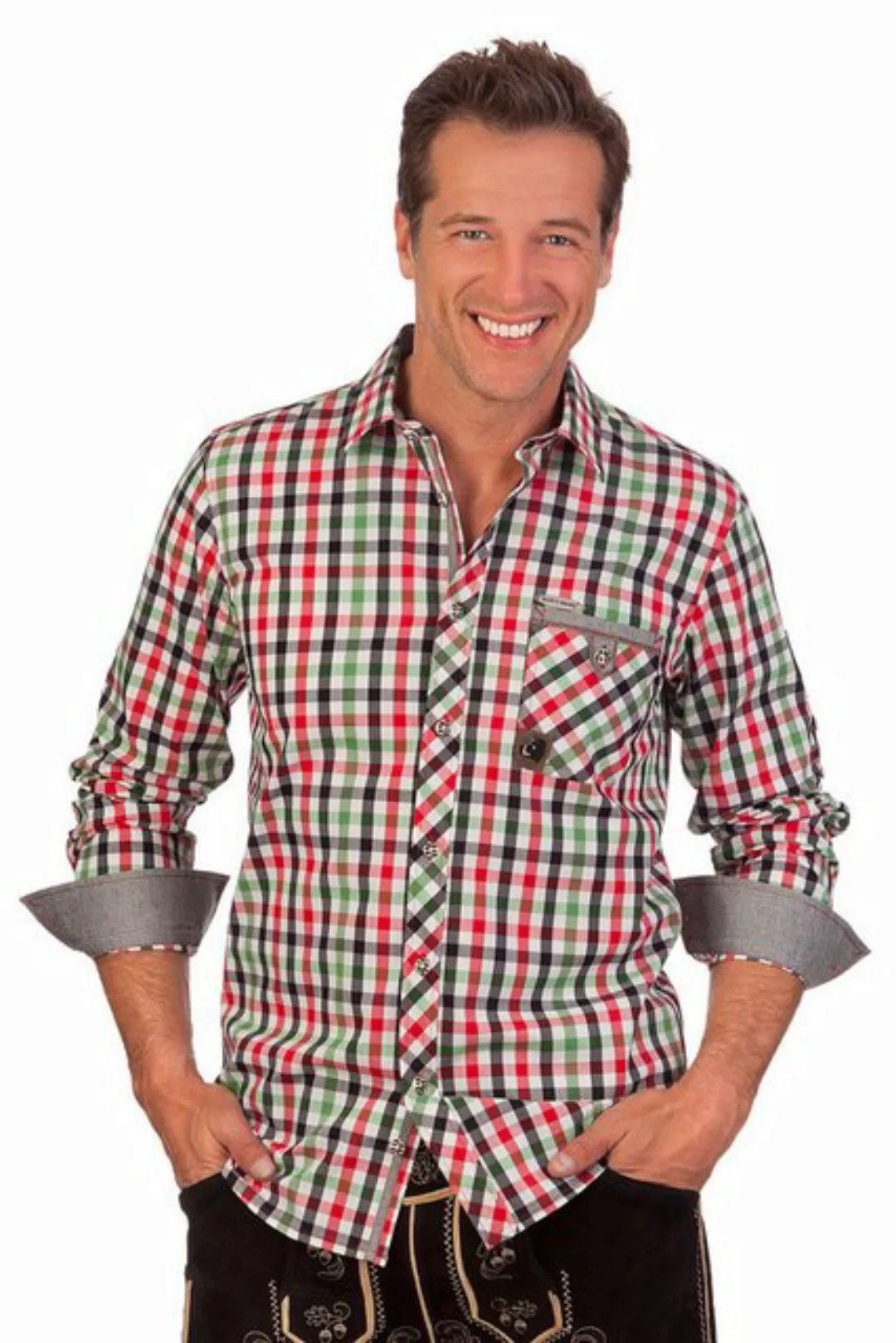 Spieth & Wensky Trachtenhemd Trachtenhemd - TULIO - rot, blau günstig online kaufen