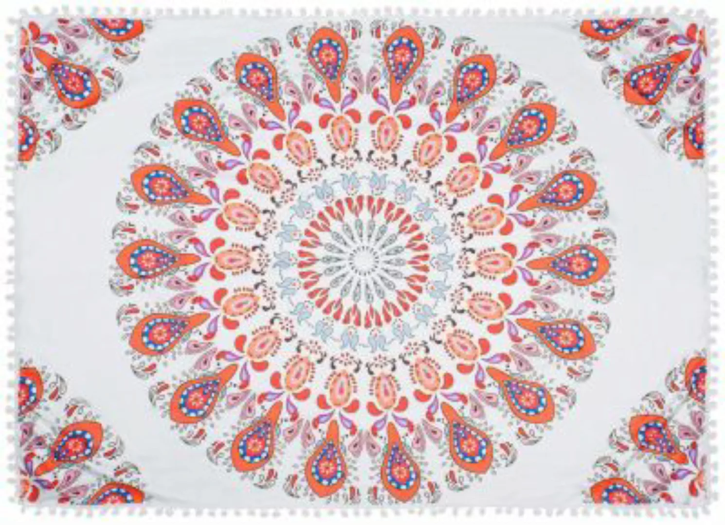 styleBREAKER Rechteckiges Strandtuch mit Paisley Ornament Muster weiß Gr. 1 günstig online kaufen