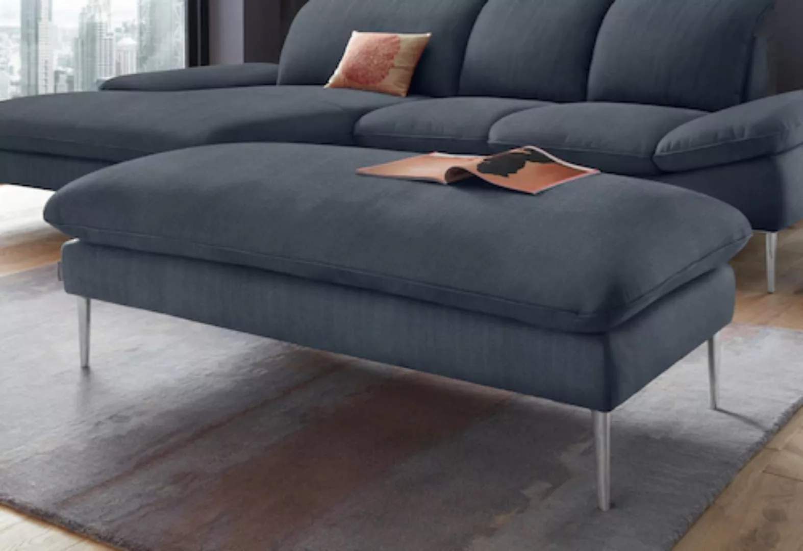 W.SCHILLIG Hocker "enjoy&MORE", Füße Chrom glänzend, Breite 151 cm günstig online kaufen
