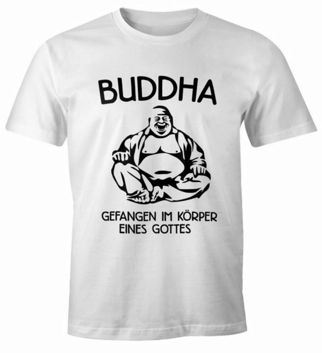 MoonWorks Print-Shirt Buddha - Gefangen im Körper eines Gottes Herren T-Shi günstig online kaufen