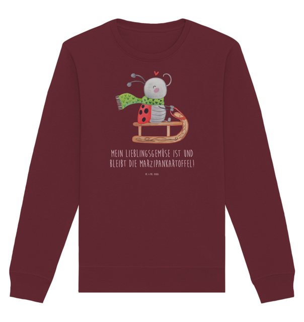 Mr. & Mrs. Panda Longpullover Größe L Smörle Rodeln - Burgundy - Geschenk, günstig online kaufen